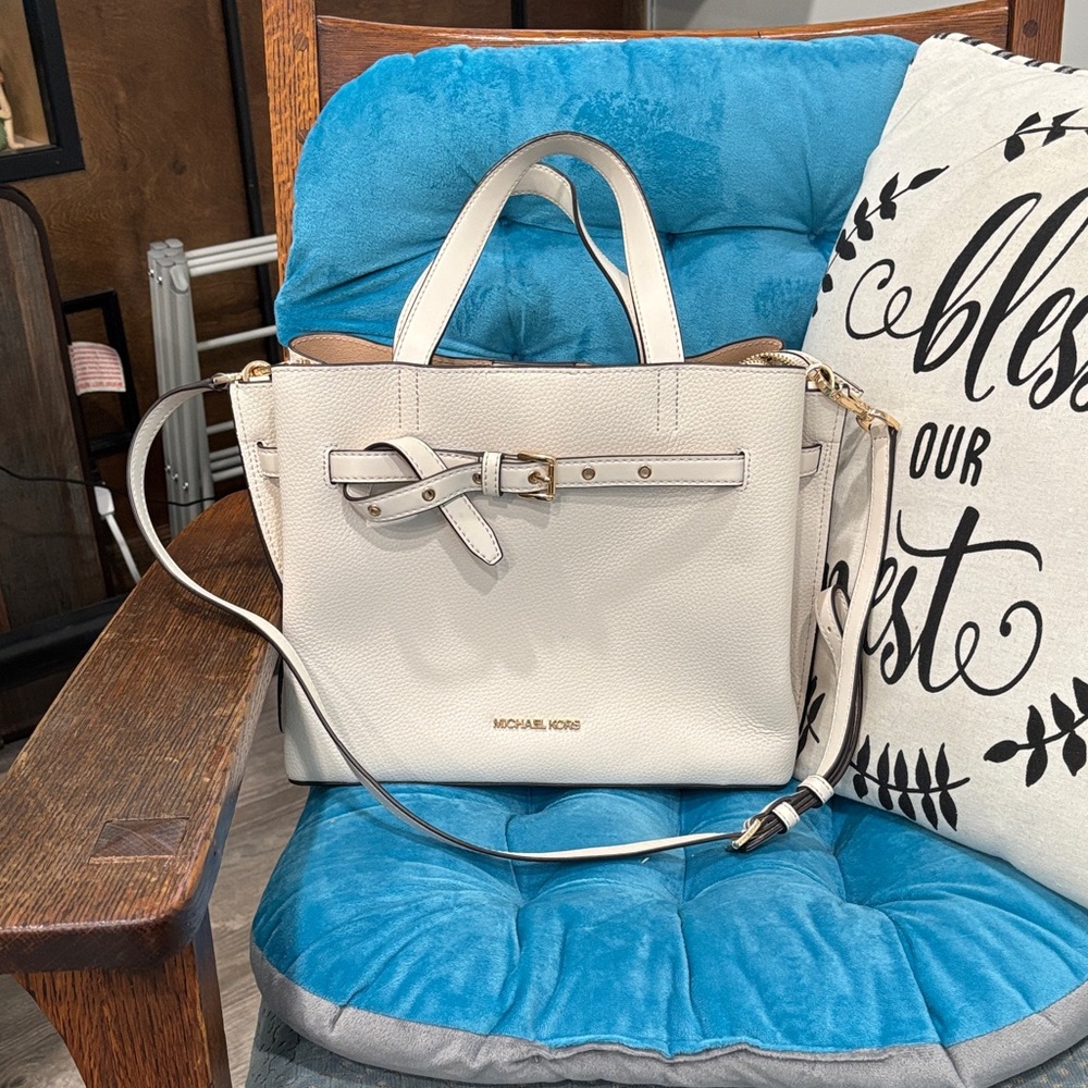 Michael Kors Cream Satchel Bag